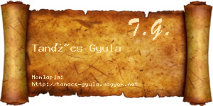 Tanács Gyula névjegykártya