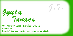 gyula tanacs business card