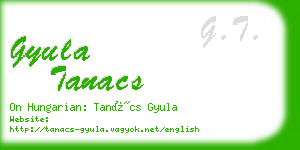 gyula tanacs business card